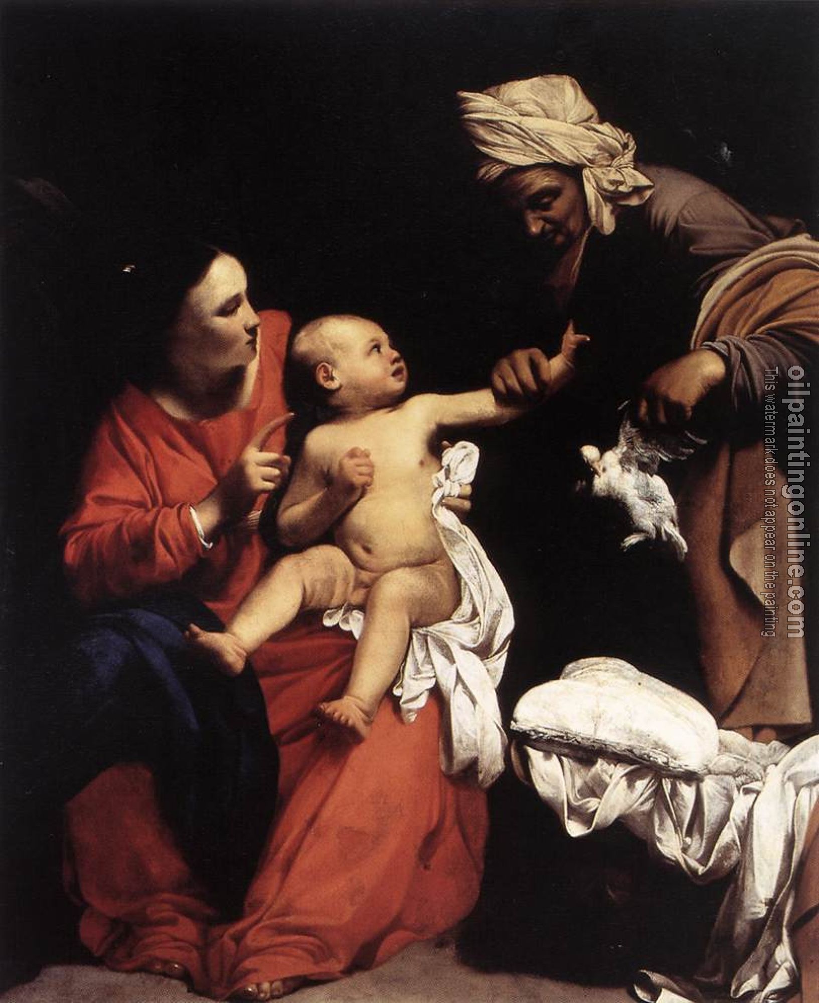 Saraceni, Carlo - Madonna and Child with St Anne